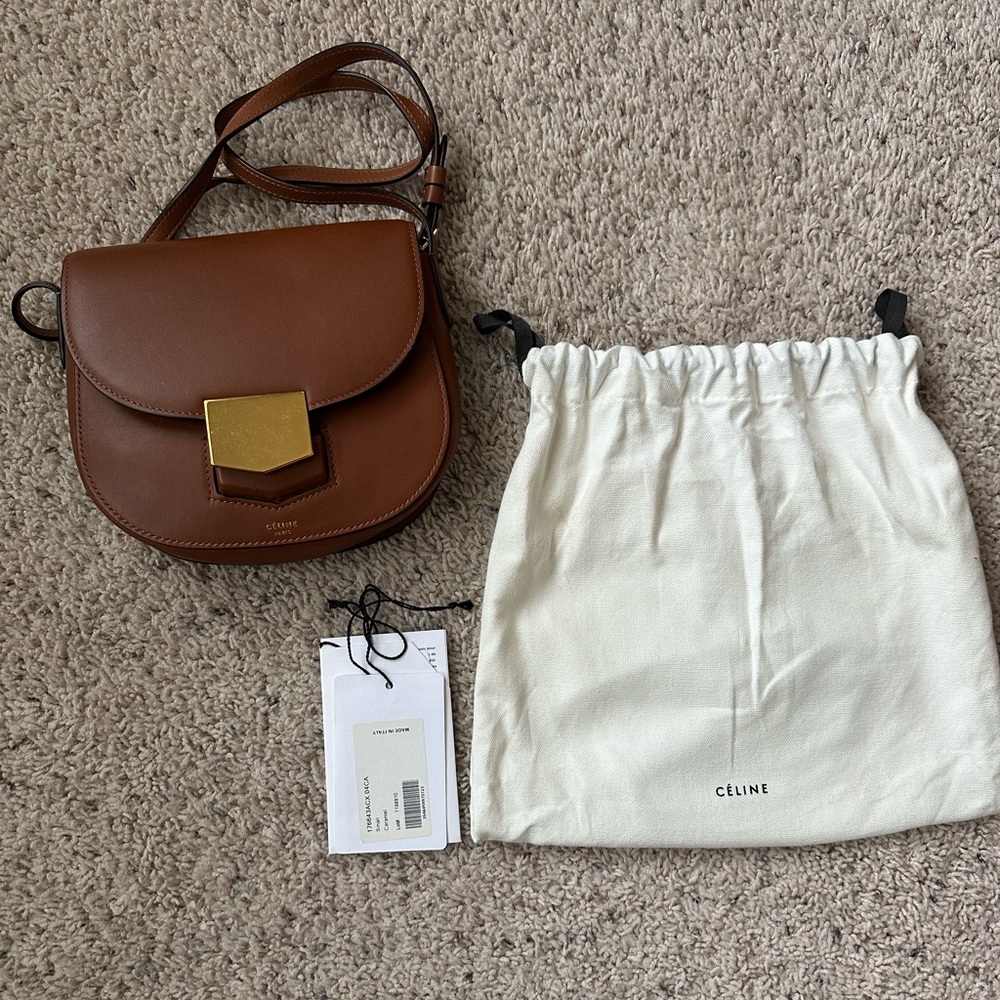 Celine Small Trotteur in Camel (Phoebe Philo)